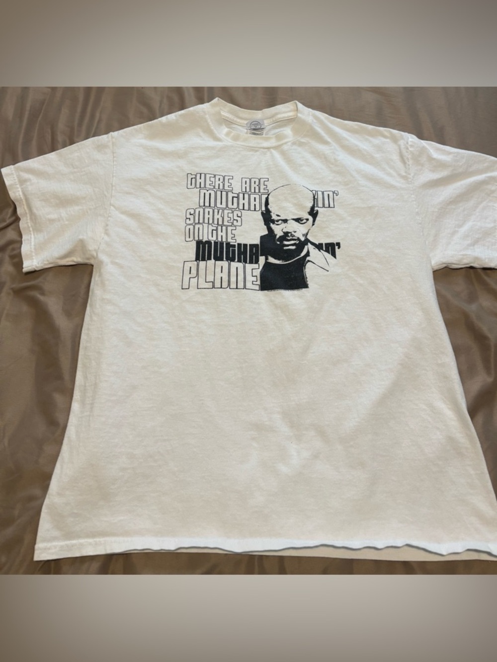 Vintage Y2K Snakes On a Plane Samuel L. Jackson Movie 2006 Promo T-Shirt Size L
